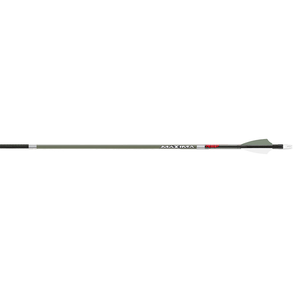 Carbon Express Maxima Red 5mm OD Green Arrows in 400 - Front View