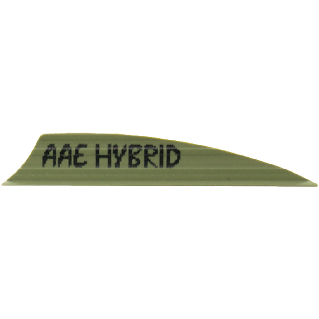 AAE Hybrid 2.0 Shield Cut Vanes in OD Green 50 pk. - Front View