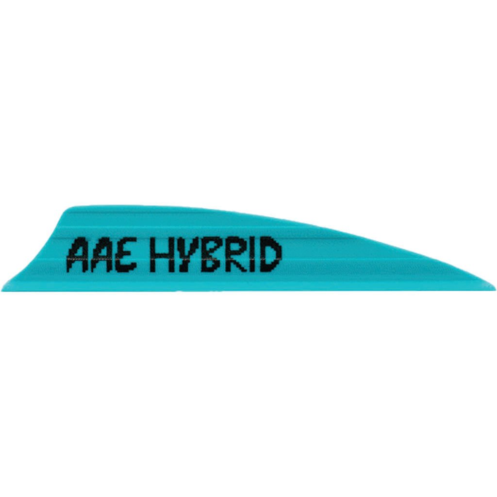 AAE Hybrid 2.0 Shield Cut Vanes in Teal 50 pk. - Front View
