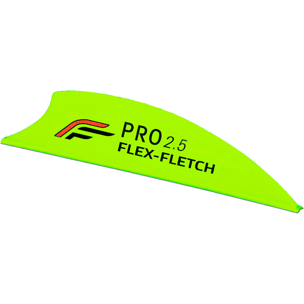 Flex Fletch Pro 2.5 Vanes in Yellow - Front View