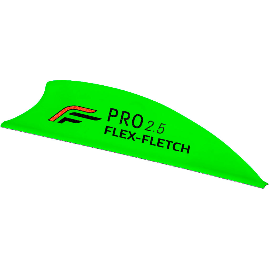 Flex Fletch Pro 2.5 Vanes in Green - Front View