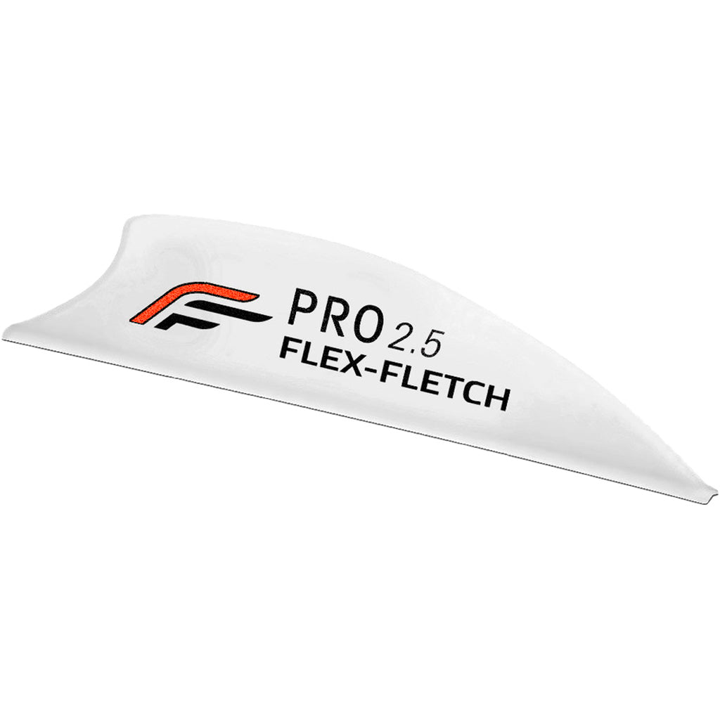 Flex Fletch Pro 2.5 Vanes in White - Front View