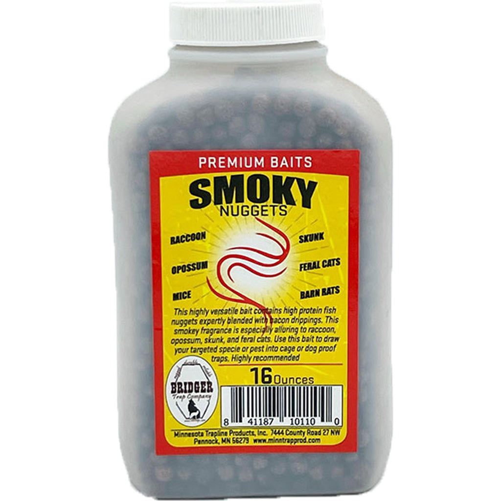 Minnesota Trapline Bridger Smokey Nuggets Raccoon Bait - Front View