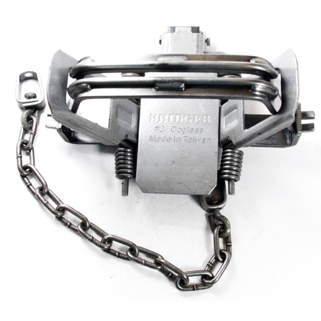 Minnesota Trapline Bridger Coil Trap in 4-Coil #3 Dogless Modified - Front View