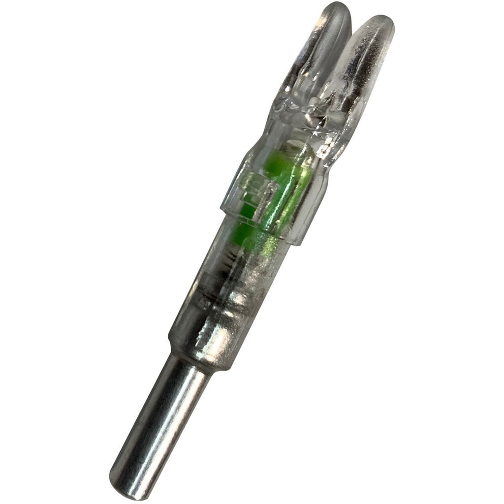 Flex Fletch LIT Lighted Arrow Nocks in .166 Green 3 pk. - Front View