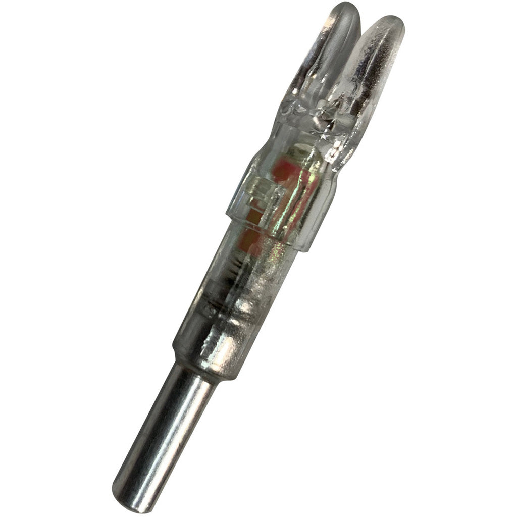 Flex Fletch LIT Lighted Arrow Nocks in .246 Red 3 pk. - Front View