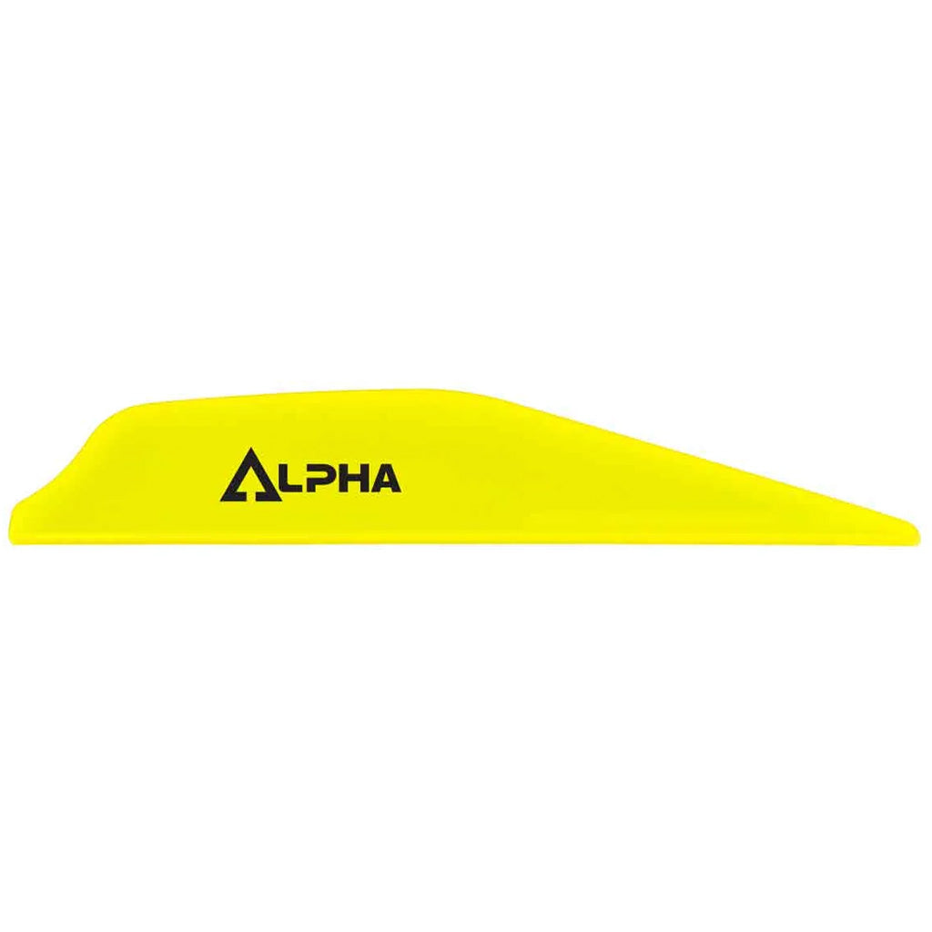 Bohning Alpha Vanes in Neon Yellow 100 pk. - Front View