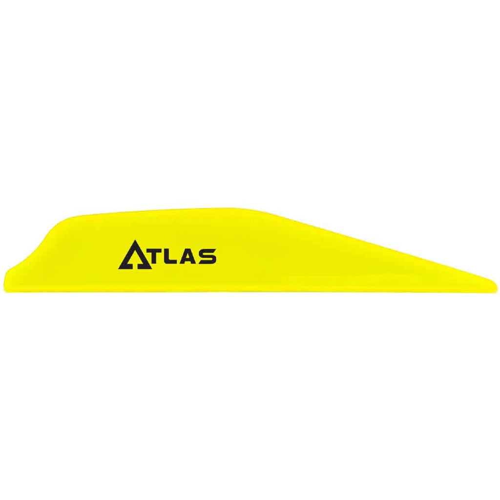 Bohning Atlas Vanes in Neon Yellow 100 pk. - Front View