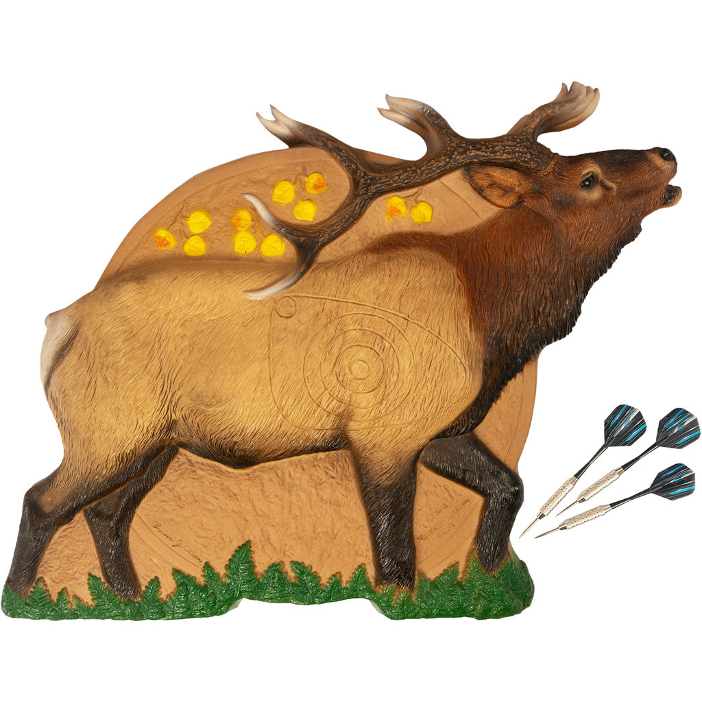Rinehart Game Room Dartboard in Bull Elk - Front View