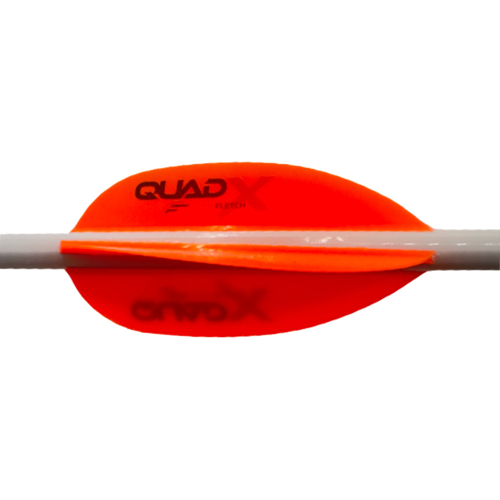 Flex Fletch Quad X Vanes in Orange - Front View