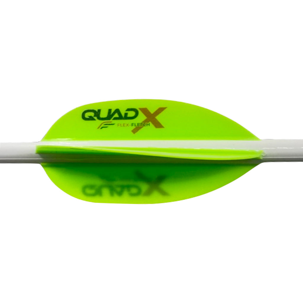 Flex Fletch Quad X Vanes in Green - Front View