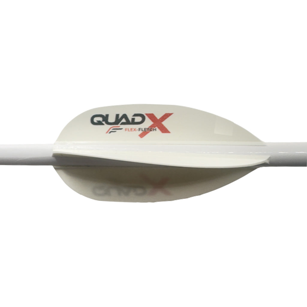 Flex Fletch Quad X Vanes in White - Front View