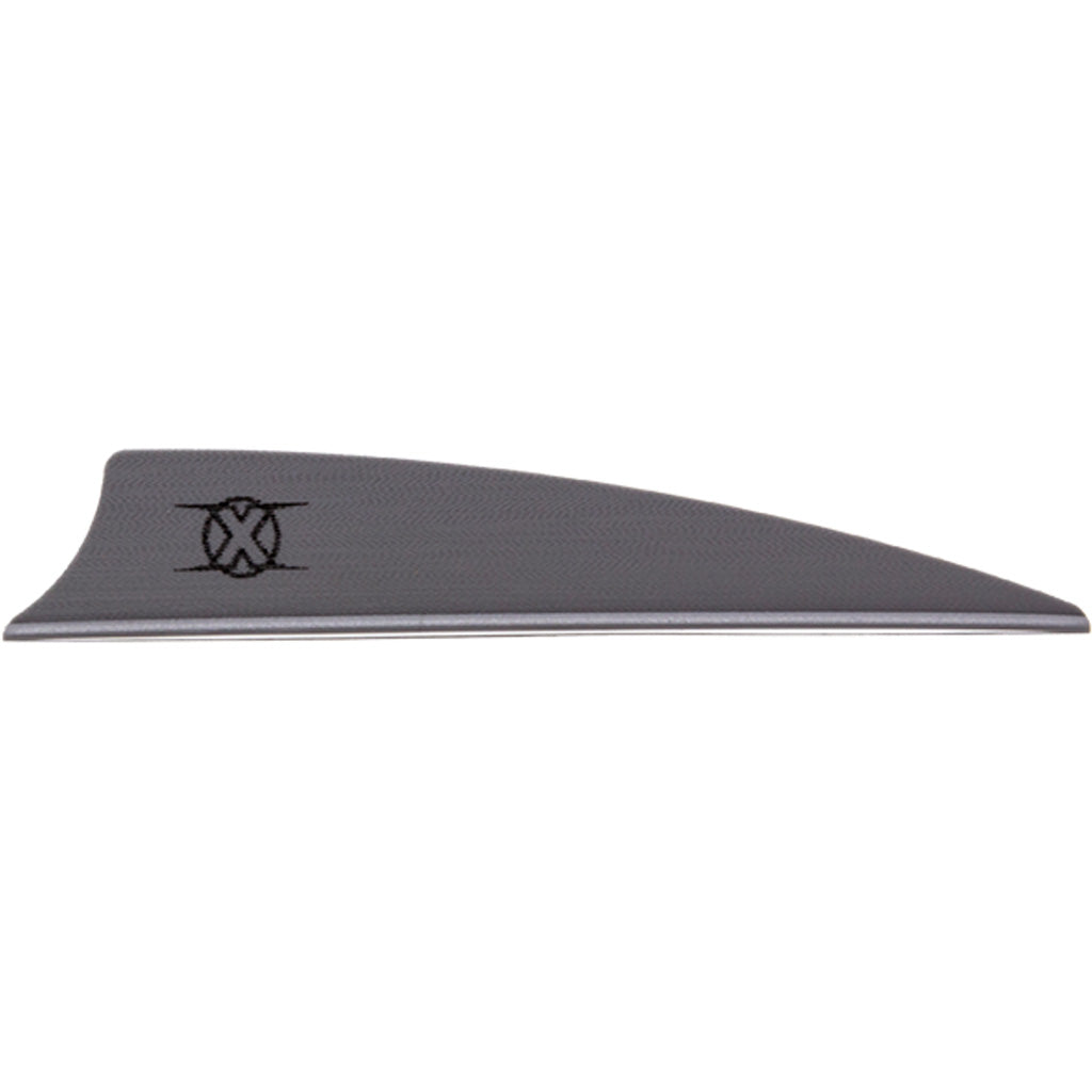 Bohning X Vanes in Shield Cut 3 in. Silver 36 pk. - Front View