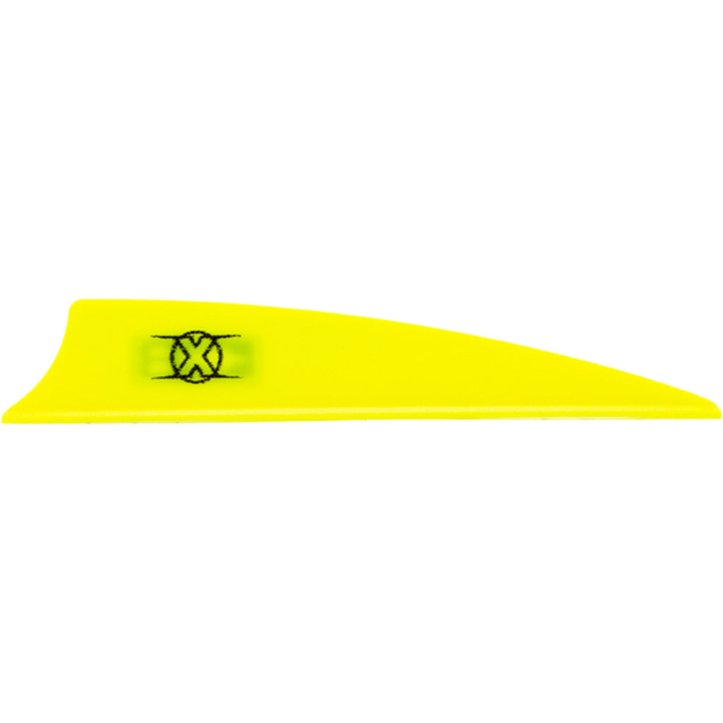 Bohning X Vanes in Shield Cut 3 in. Neon Yellow 36 pk. - Front View
