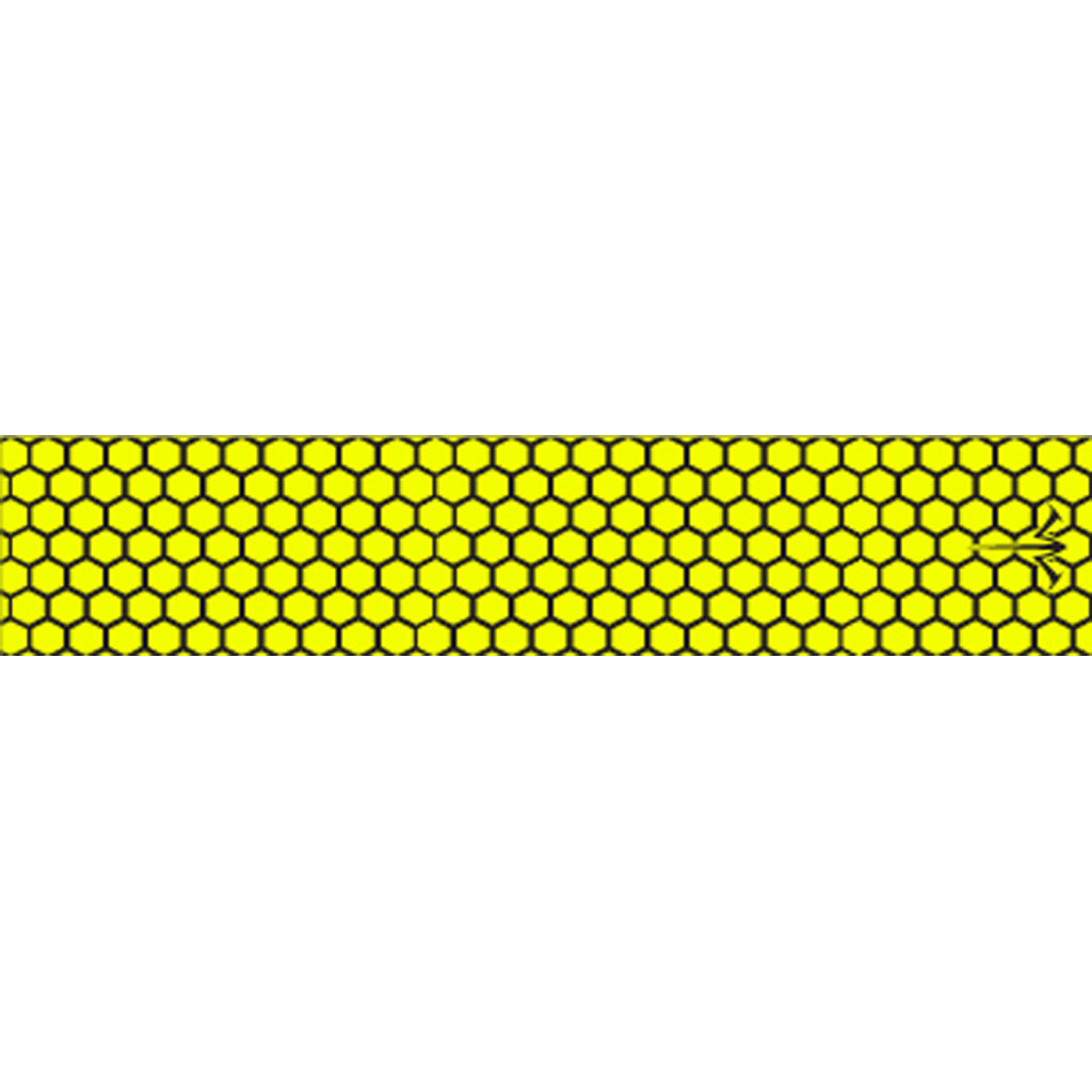 White Water Archery Honeycomb Fade Arrow Wraps in Open Flo Yellow 5 in. x 1.125 in. 15 pk. - Front View