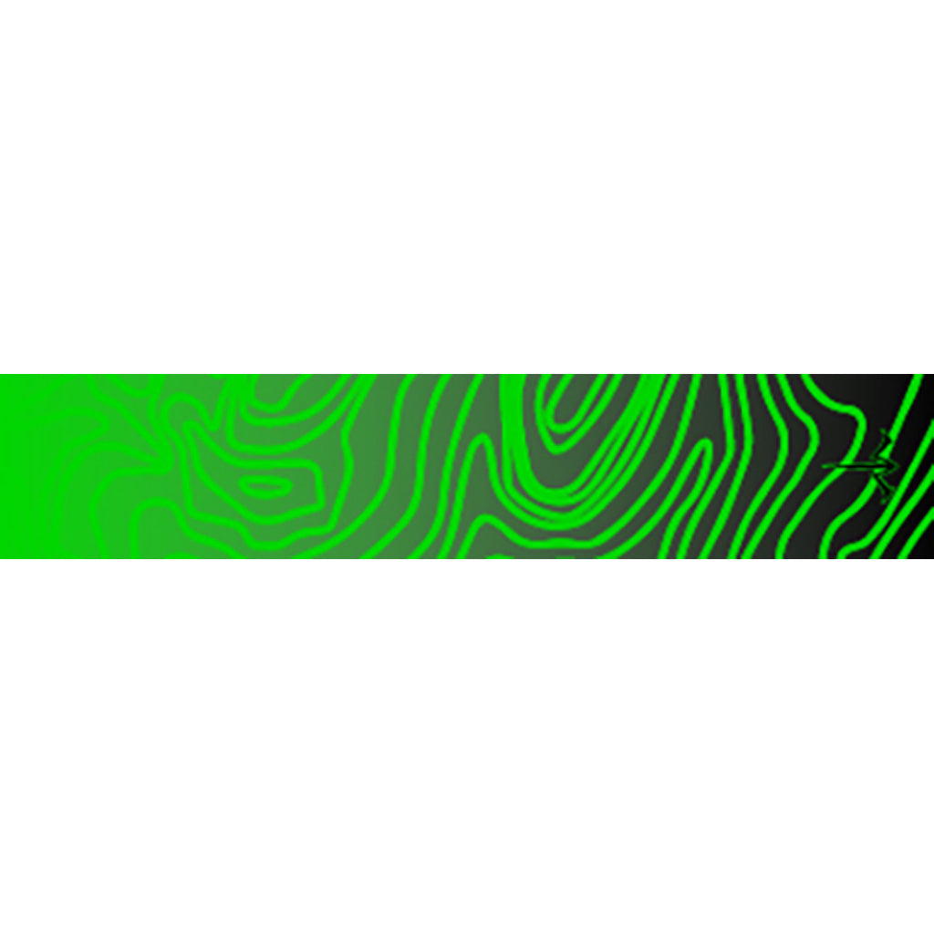 White Water Archery Topo Fade Arrow Wraps in Green - Front View
