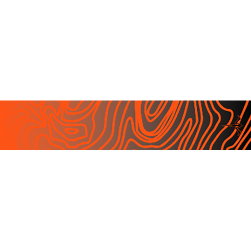 White Water Archery Topo Fade Arrow Wraps in Orange - Front View