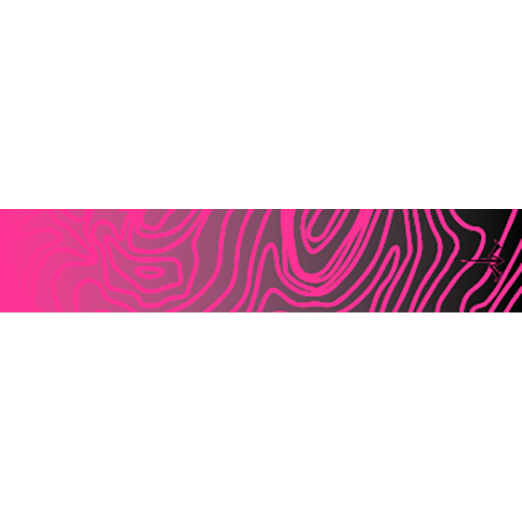 White Water Archery Topo Fade Arrow Wraps in Pink - Front View
