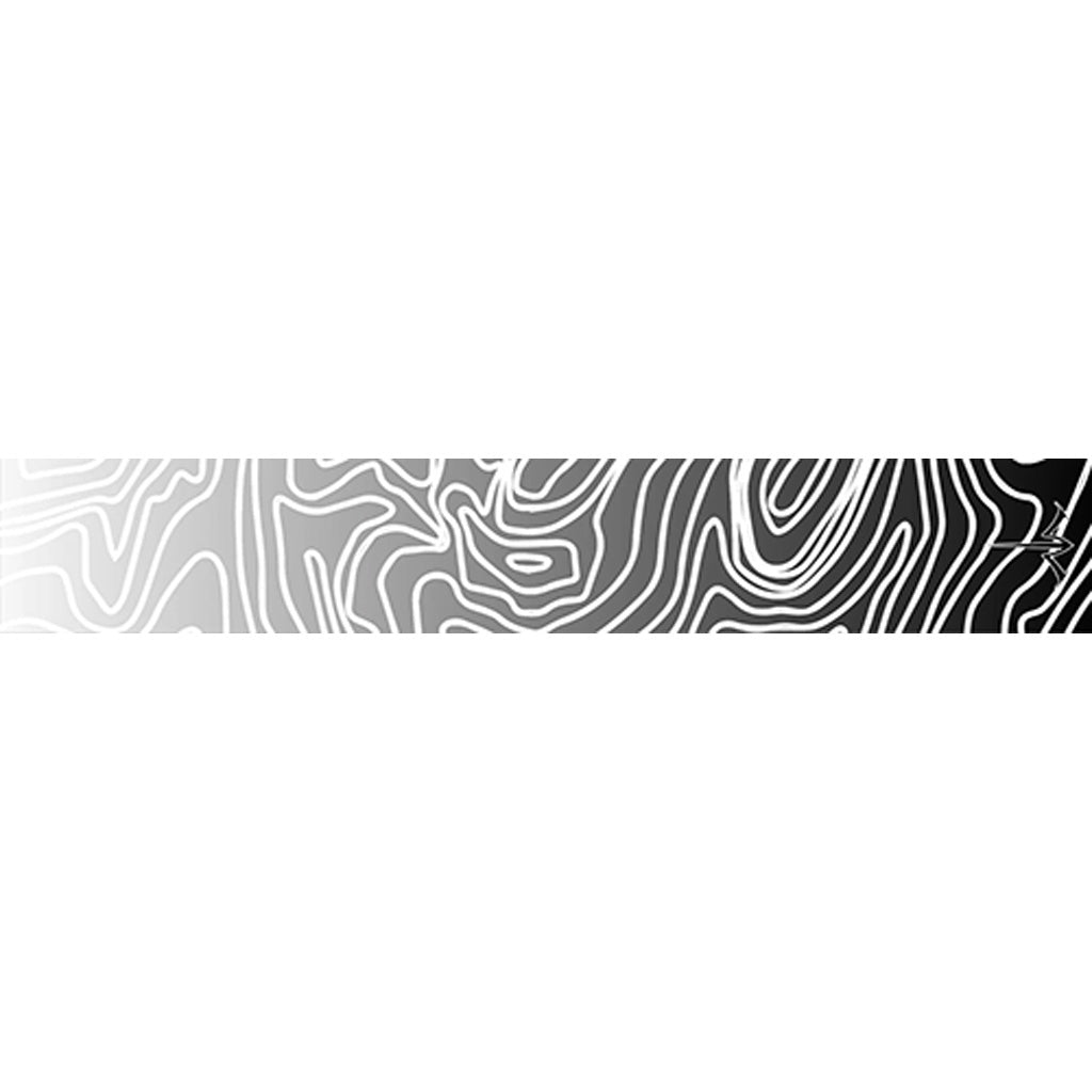 White Water Archery Topo Fade Arrow Wraps in White - Front View