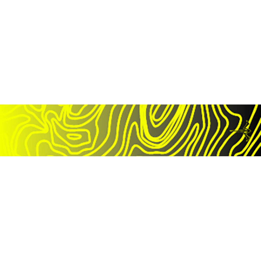 White Water Archery Topo Fade Arrow Wraps in Yellow - Front View