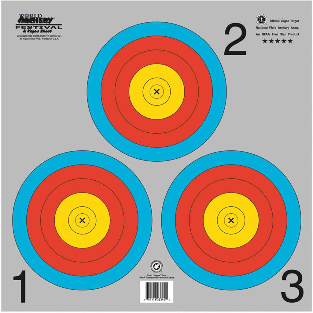 Maple Leaf Press Maple Leaf NFAA Indoor Vegas 3-Spot Target - Front View