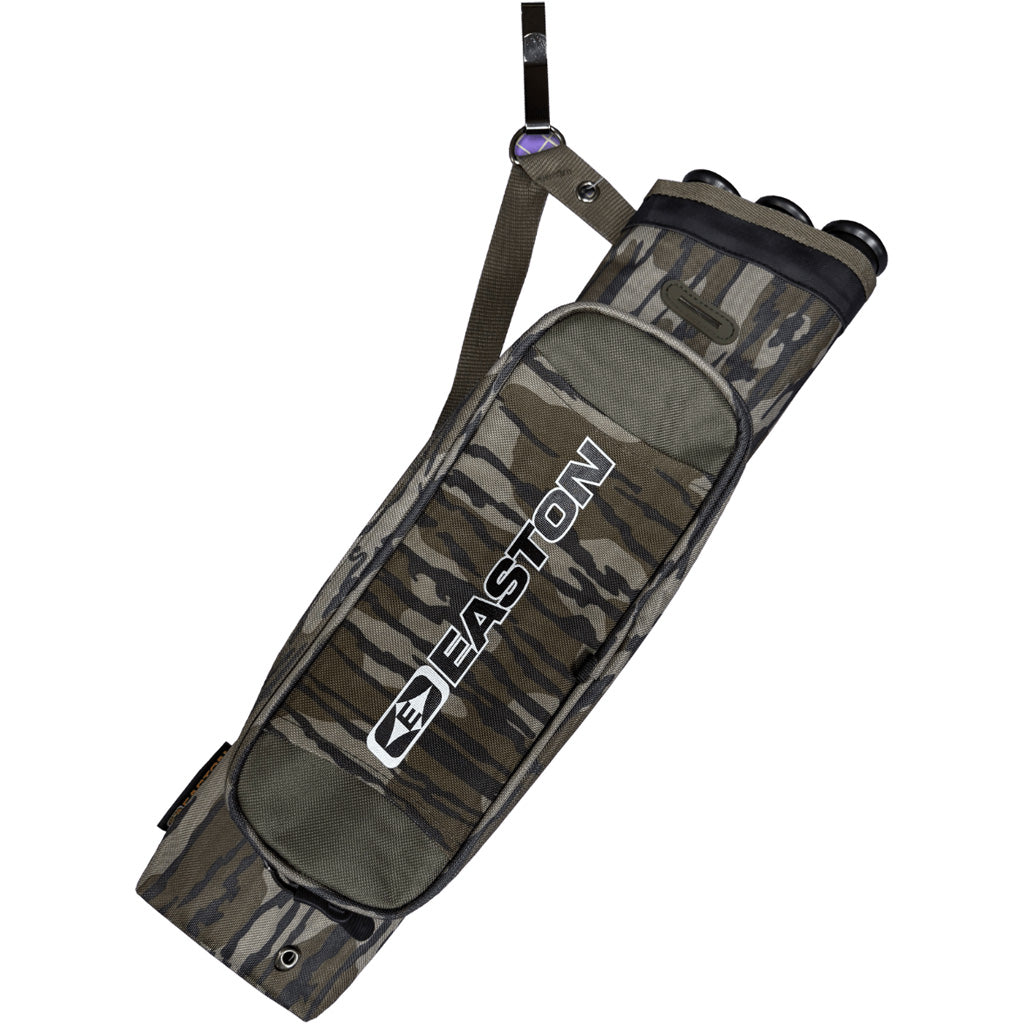 Easton Flipside 3-Tube Hip Quiver in Mossy Oak Bottomlands Camo - Front View