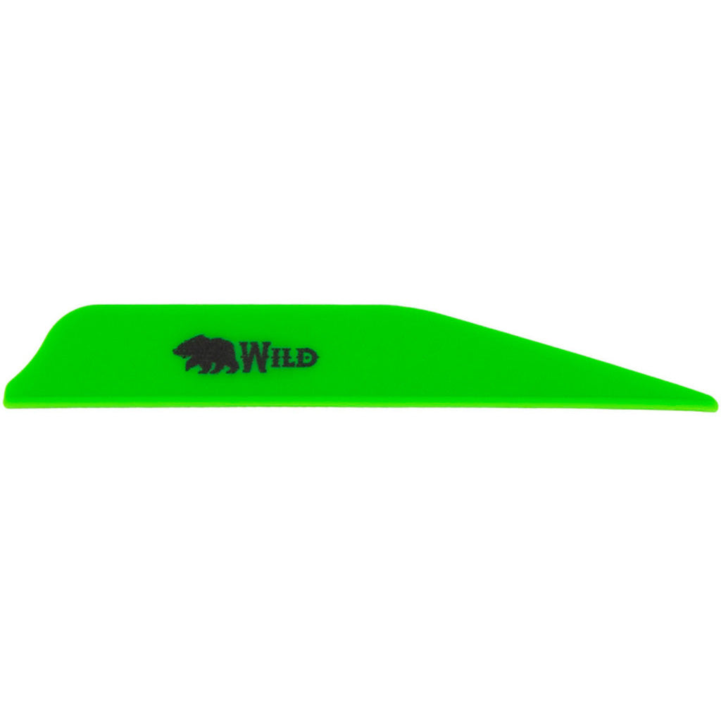 Bohning Wild Vanes in 3 in. Neon Green 100 pk. - Front View
