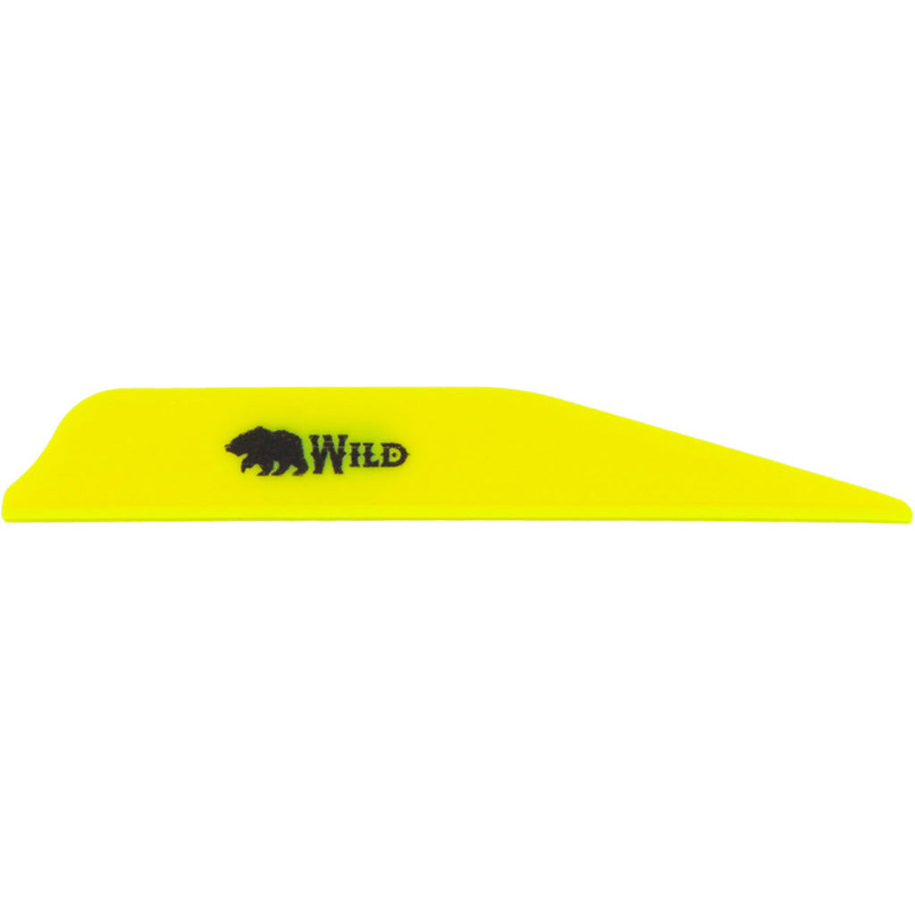 Bohning Wild Vanes in 3 in. Neon Yellow 100 pk. - Front View