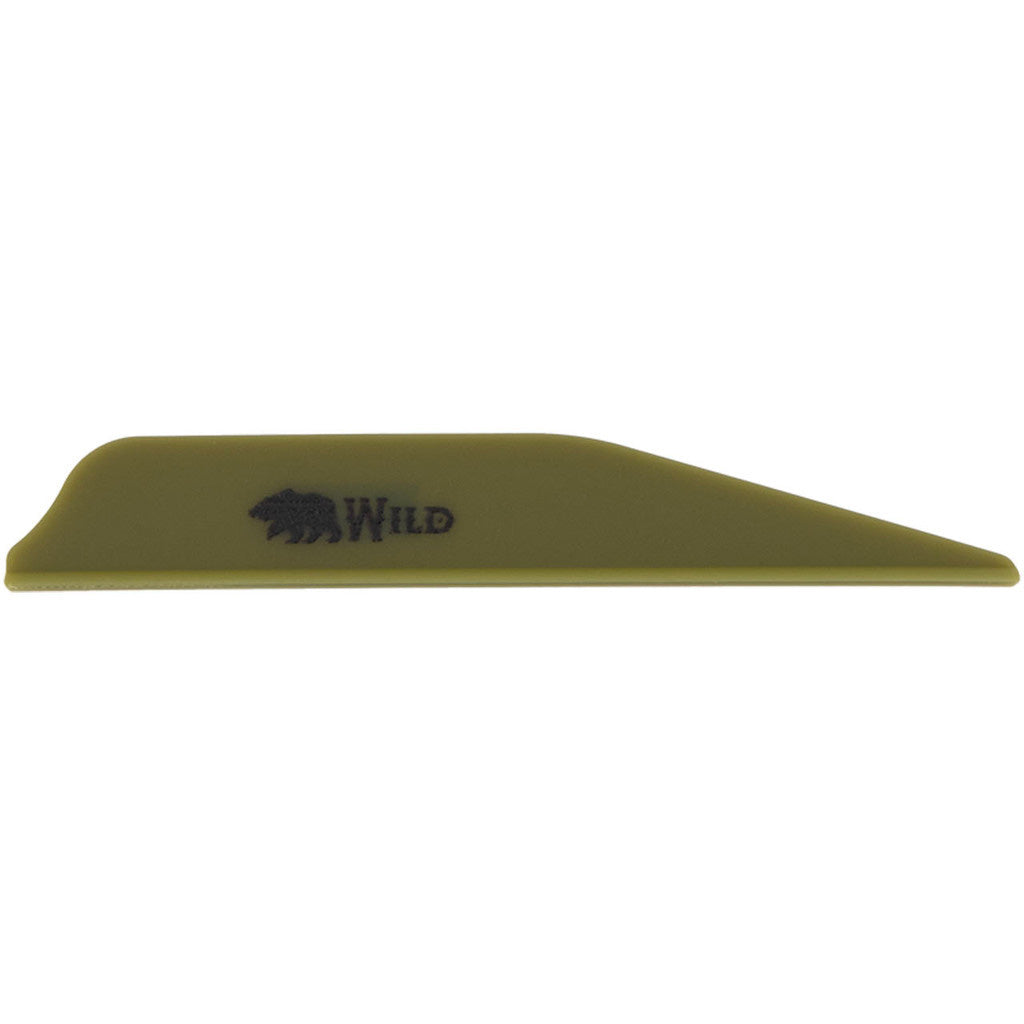 Bohning Wild Vanes in 3 in. Olive Drab 100 pk. - Front View