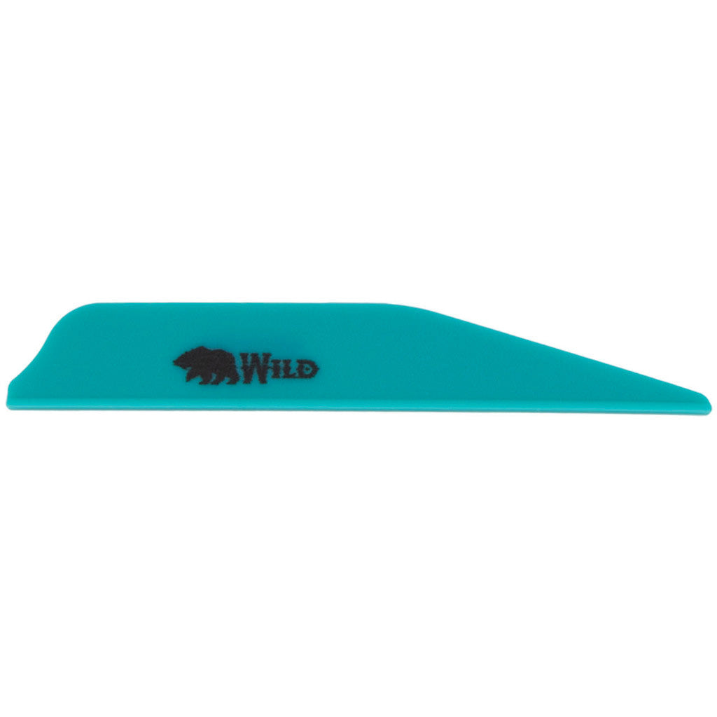 Bohning Wild Vanes in 3 in. Teal 100 pk. - Front View