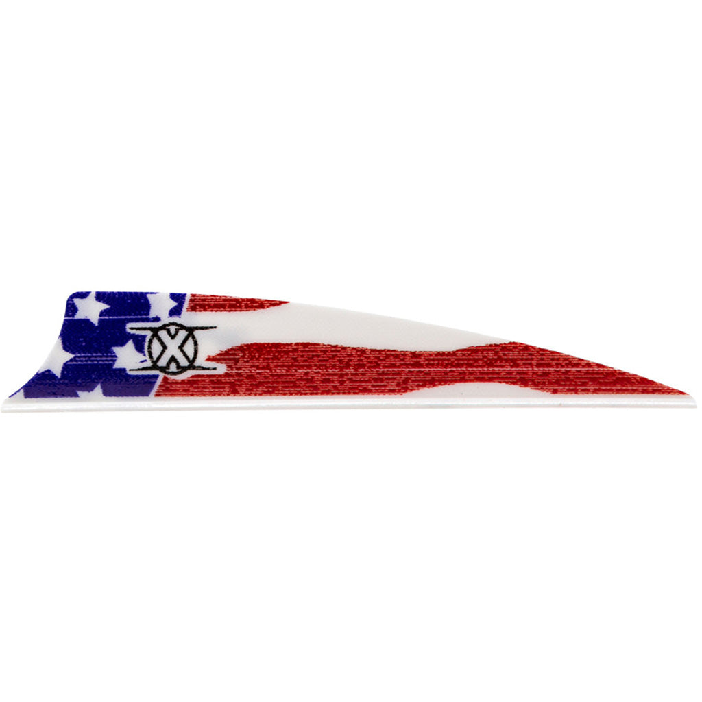 Bohning X Vanes in Shield Cut 3 in. American Flag 36 pk. - Front View
