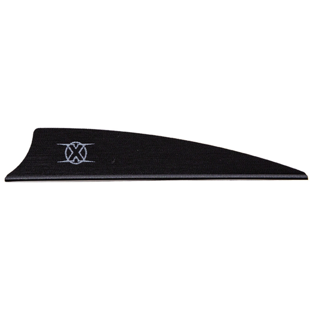 Bohning X Vanes in Shield Cut 3 in. Black 36 pk. - Front View