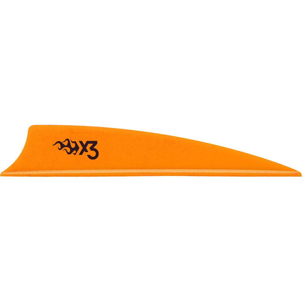 Bohning X3 Vanes in Shield Cut 3 in. Neon Orange 36 pk. - Front View
