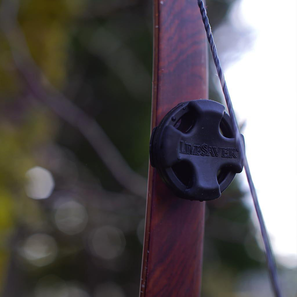 Limbsaver SlipLox Recurve Limb Dampeners in Black - Front View