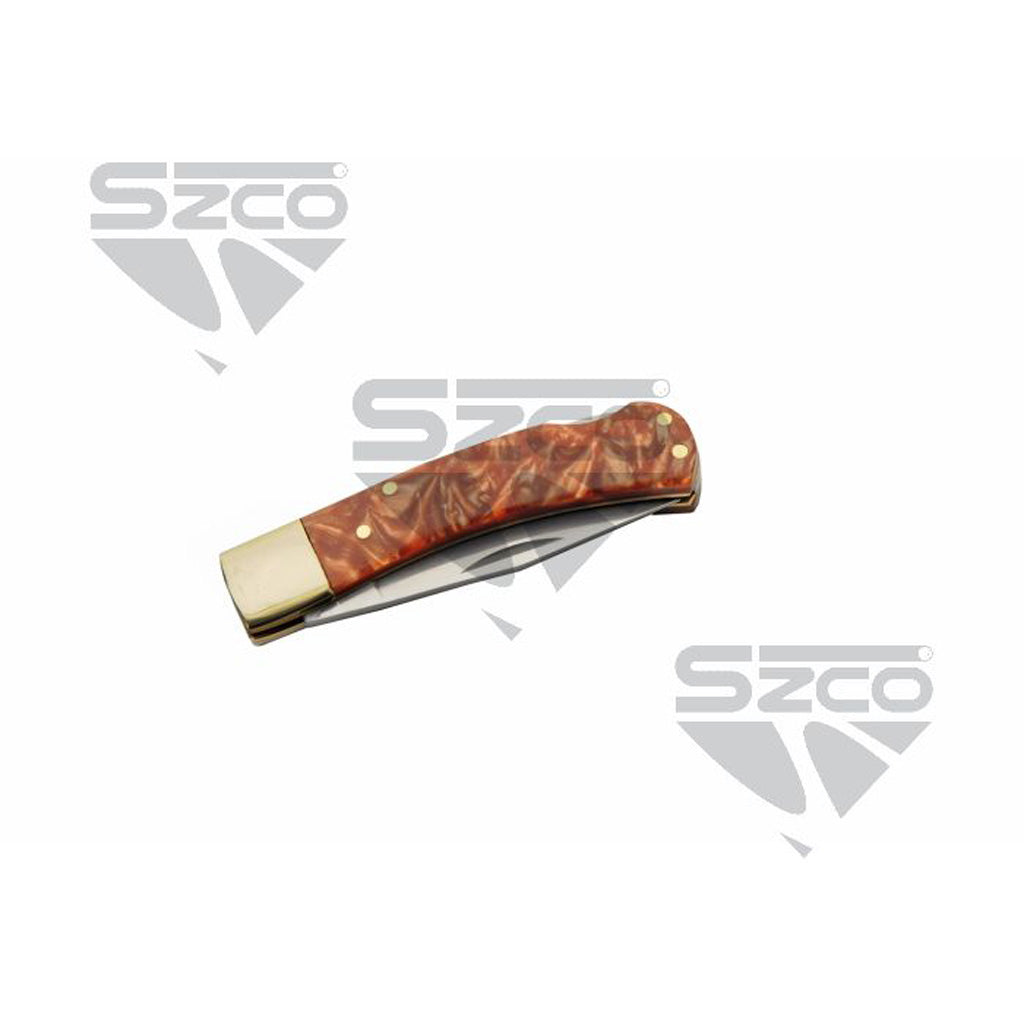 SZCO Red Clay Lockback Knife - Alternate View 1