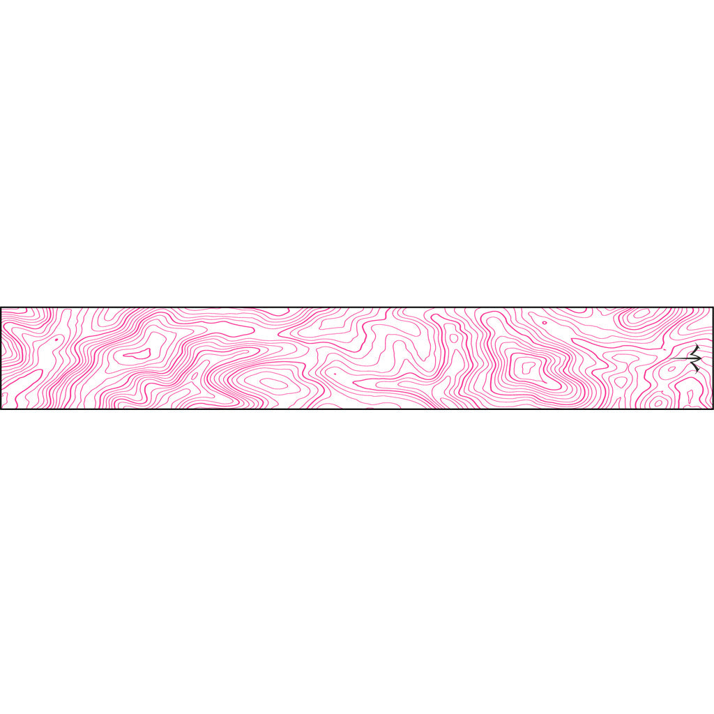 White Water Archery Thin Line Topo Wraps in Flo Pink 5 in. x 1.125 in. 15 pk. - Front View
