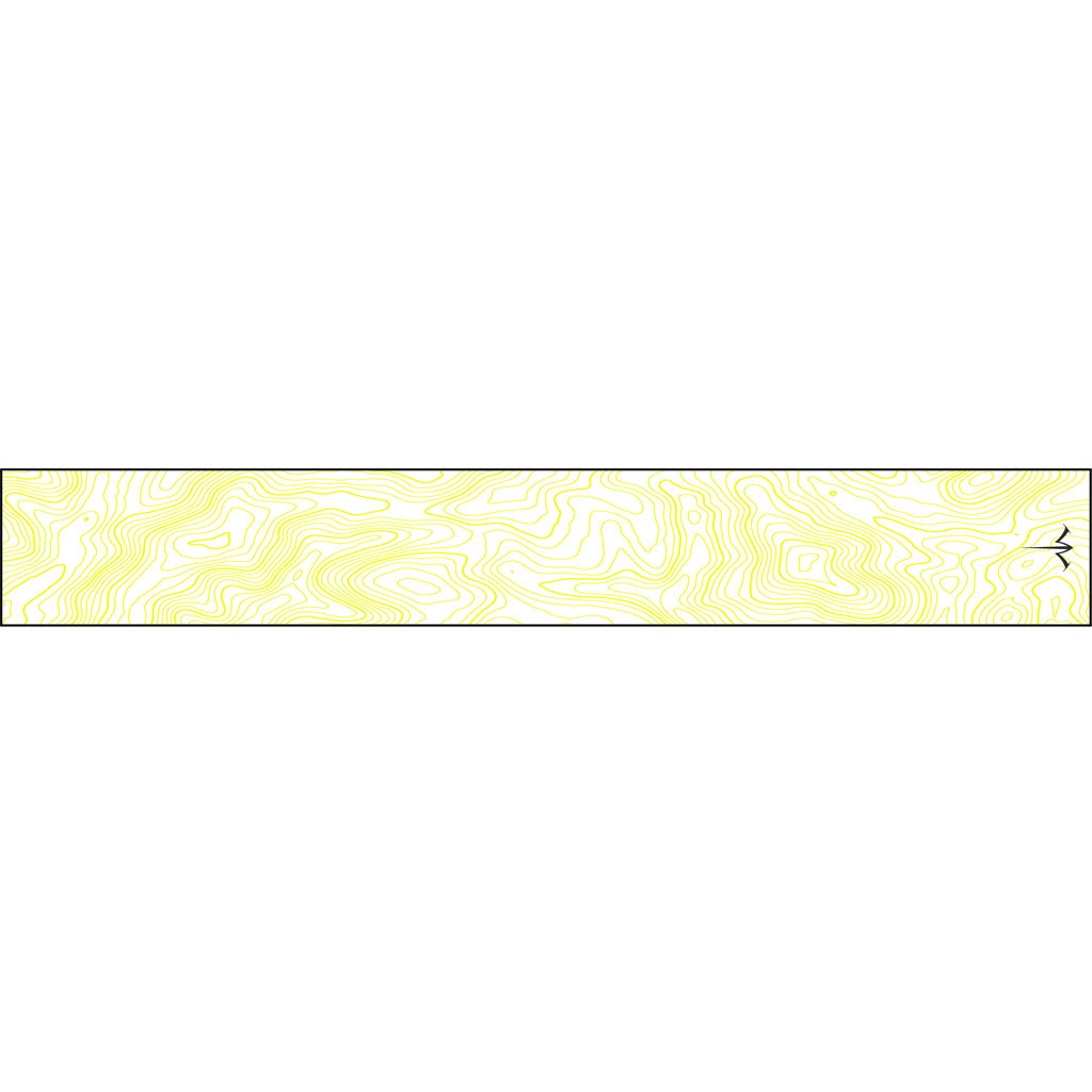 White Water Archery Thin Line Topo Wraps in Flo Yellow 5 in. x 1.125 in. 15 pk. - Front View