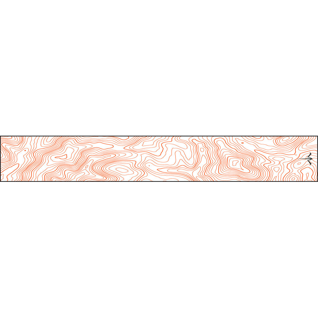 White Water Archery Thin Line Topo Wraps in Flo Red 5 in. x 1.125 in. 15 pk. - Front View