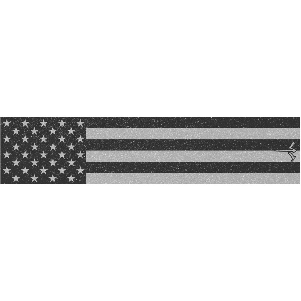 White Water Archery Reflective Arrow Wraps in Black American Flag 5 in. x 1.125 in. 15 pk. - Front View