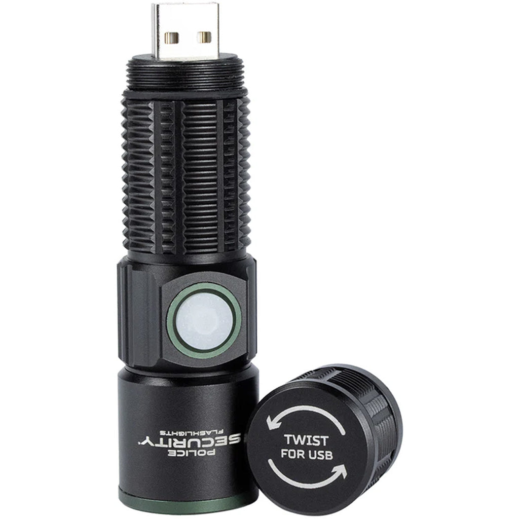 Police Security Flashlights Police Security USB Flashlight - Alternate View 1