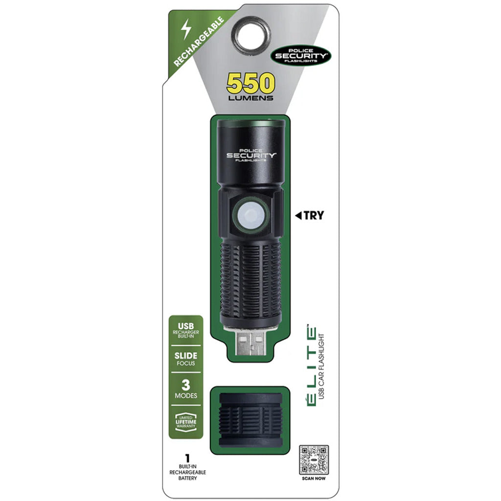 Police Security Flashlights Police Security USB Flashlight - Alternate View 2