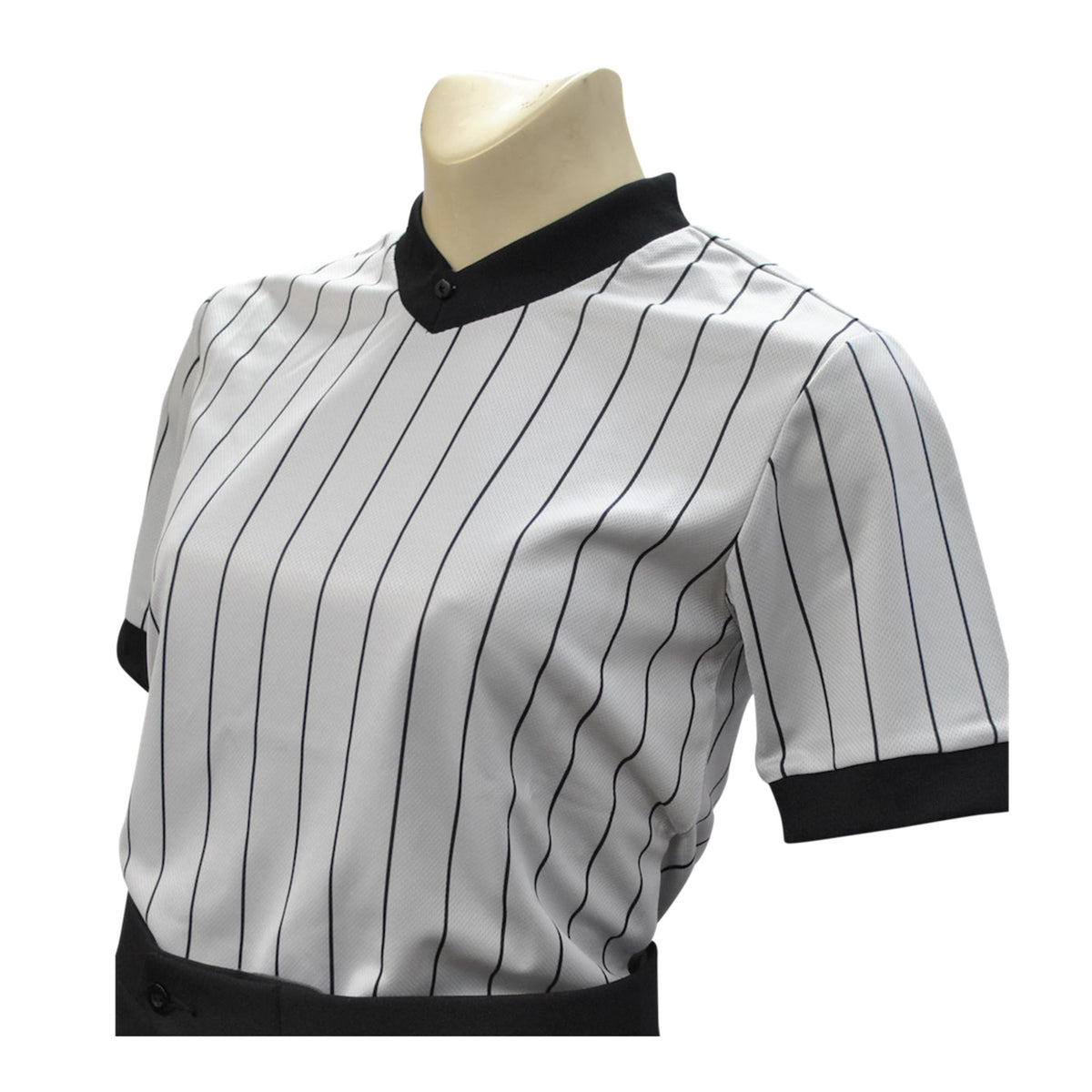 Smitty Womens Basketball and Wrestling Officials Grey V-Neck Pinstripe BKS215