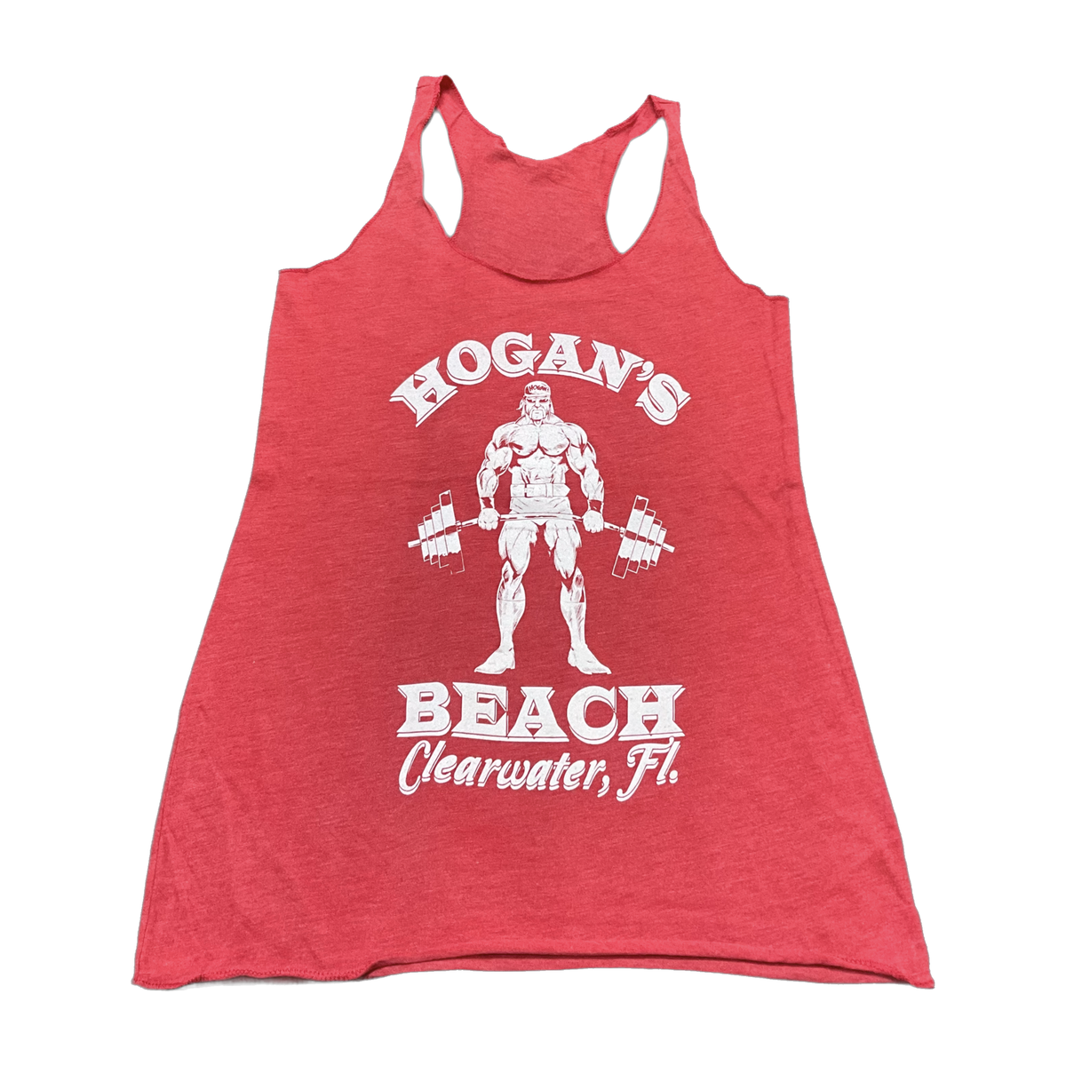 Womens Hogans Gym Tank Top in Red - front view