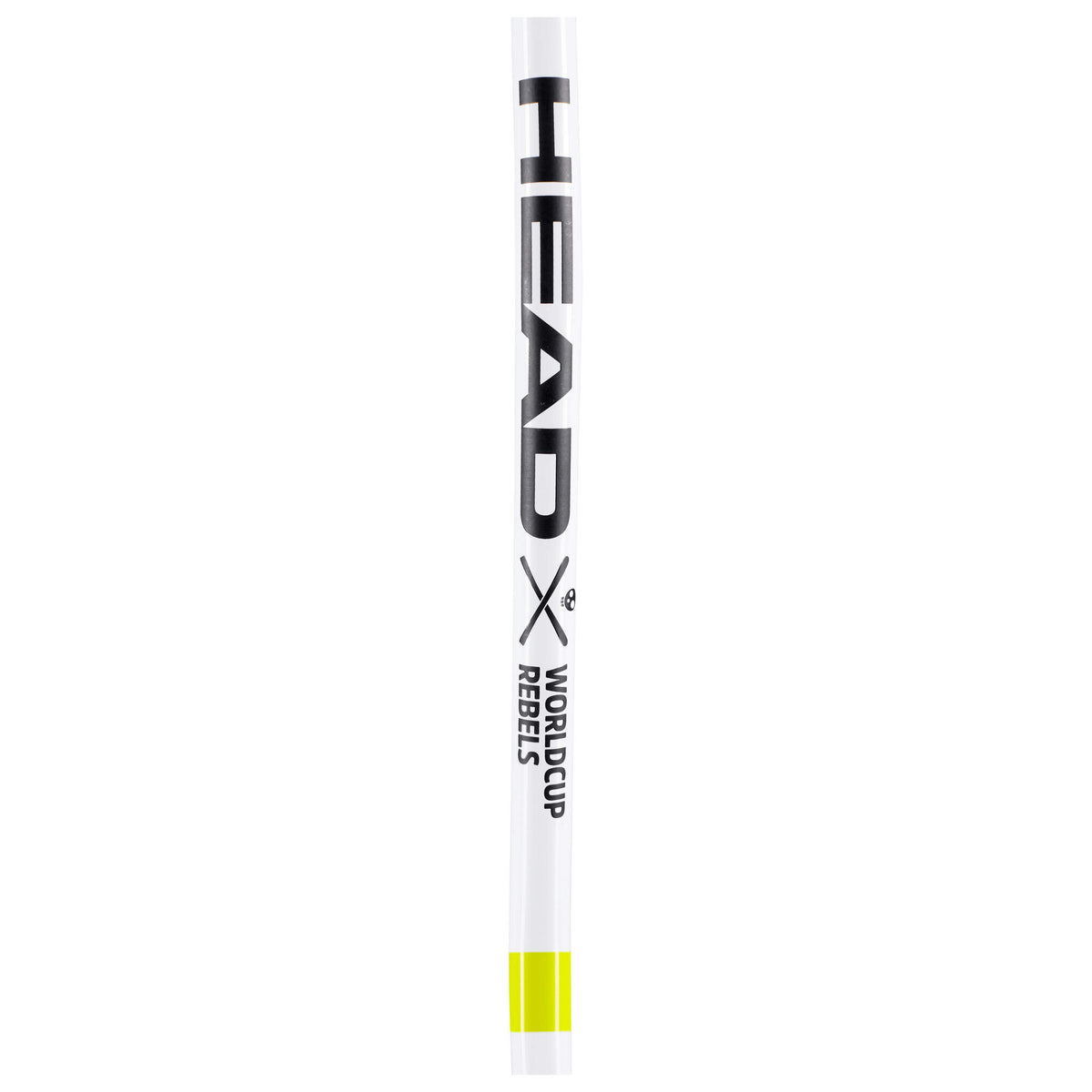 HEAD Worldcup SG JR Junior Race Ski Poles, White/Yellow in White - shaft detail