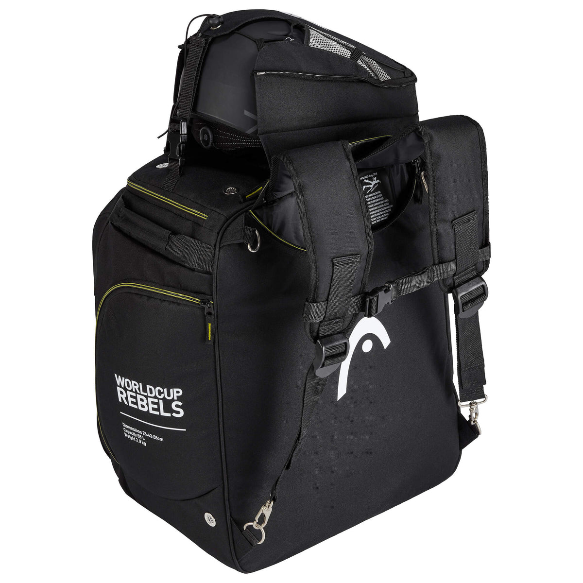 HEAD Heatable Ski Boot Bag, 120V, Black in Black - rear view