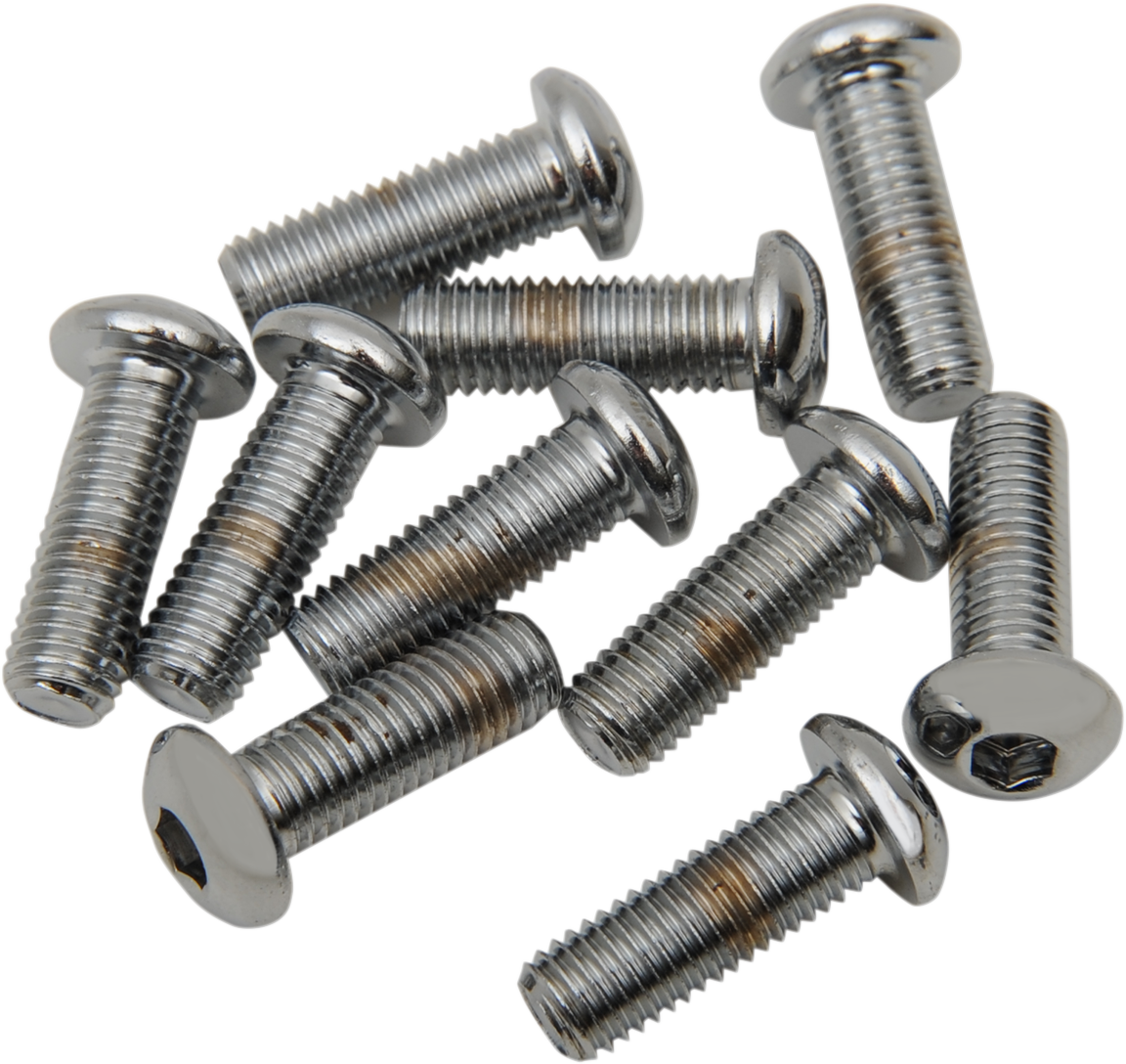 DRAG SPECIALTIES Bolts - Button Head/Replacement - 1/4"-28 x 1/2" - 10 Pack MPB419