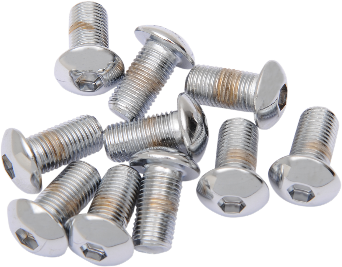 Drag Specialties MPB423 Button Head Bolt Replacement Pack – 3/8"-24 x 1" (10 Pack)