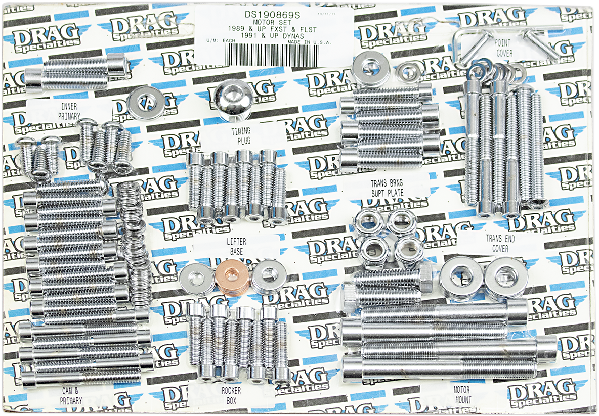 DRAG SPECIALTIES Complete Motor Bolt Kit for '89-'93 Softail Models - MK223S
