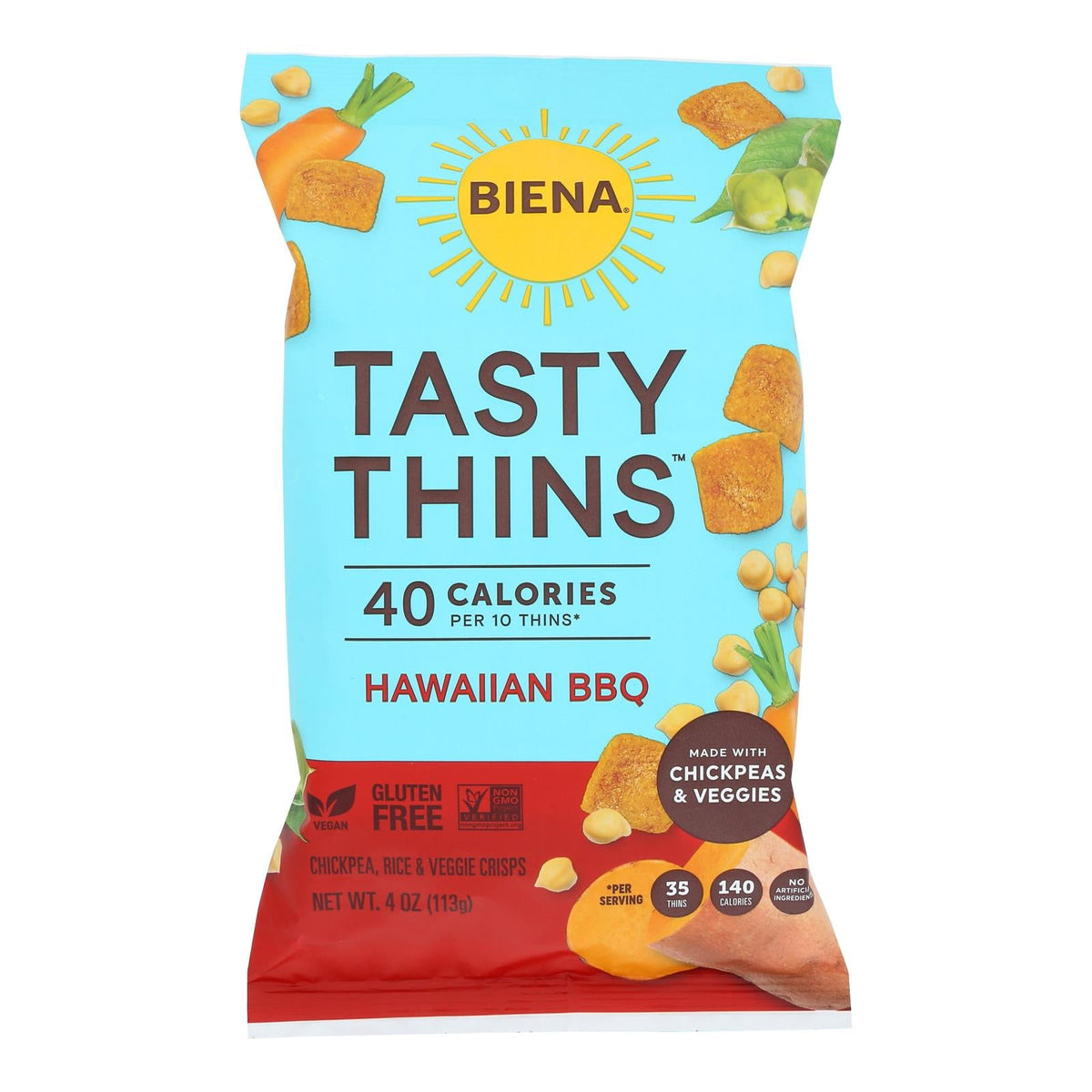 Biena LLC - Tasty Thins Hawaiian BBQ - 4 oz. Case of 12