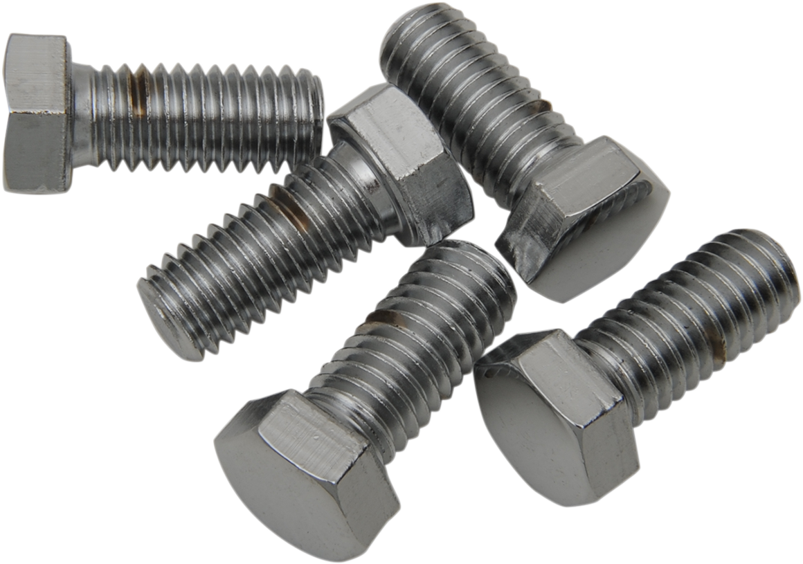 DRAG SPECIALTIES Hex-Head Bolts - Chrome 7/16"-14 x 1-1/4" MPB719 Replacement Pack